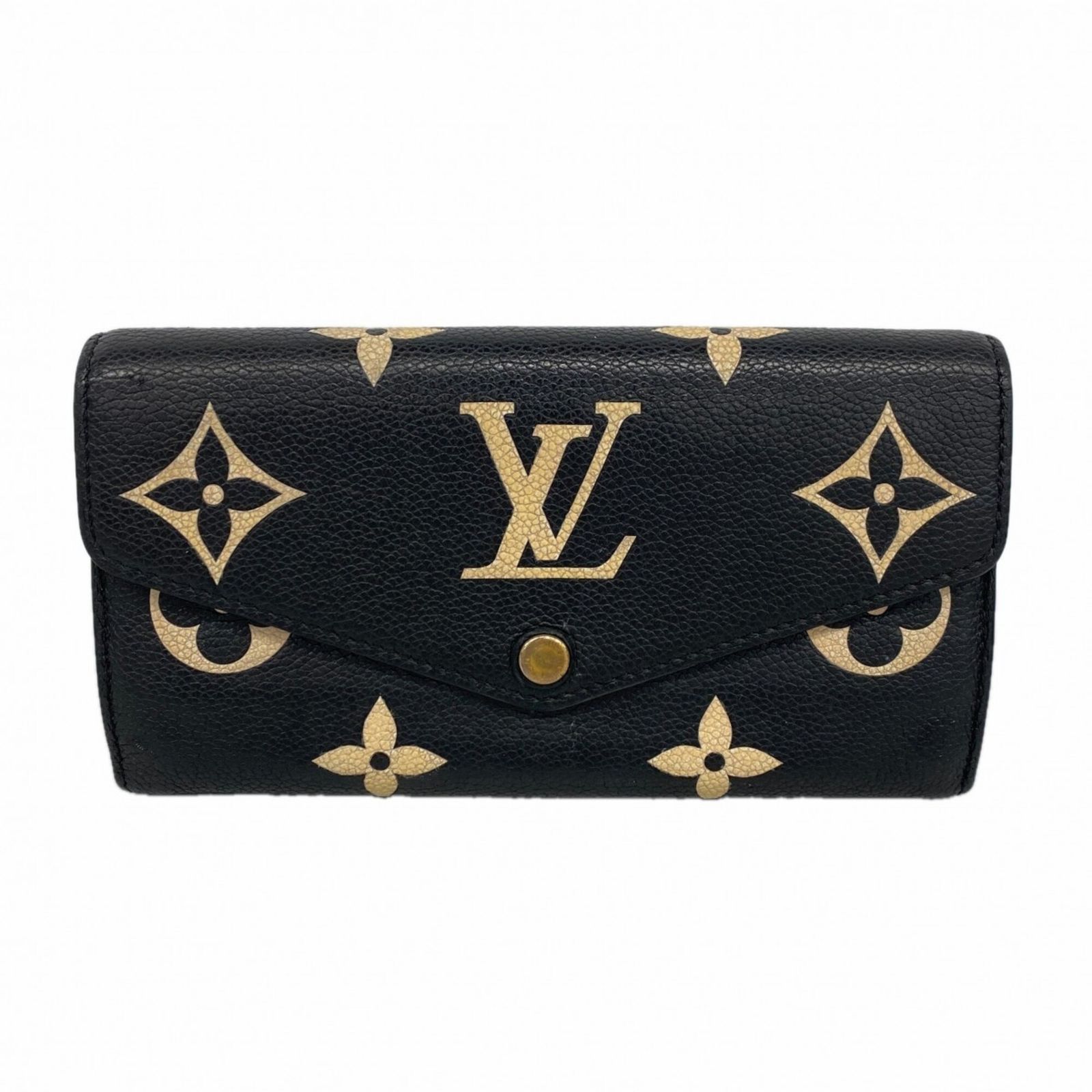 ルイ・ヴィトン(Louis Vuitton) ルイ・ヴィトン 長財布 モノグラム・アンプラント バイカラー ポルトフォイユサラ M80496 ブラック ベージュレディース P3322767