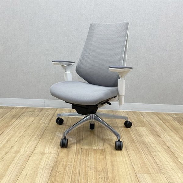 デュオラチェア ハイバック メッシュ アルミポリッシュ脚 オフィスチェア 肘付 コクヨ ソフトグレー 18,469円