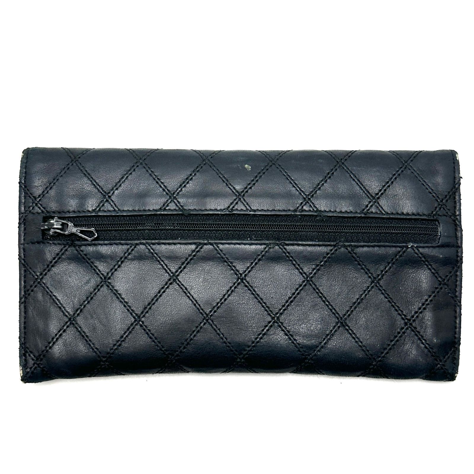 【楠本質店/元住吉】シャネル　CHANEL　ビコローレ　長財布　ココマーク　ブラック　シルバー金具　レディース
