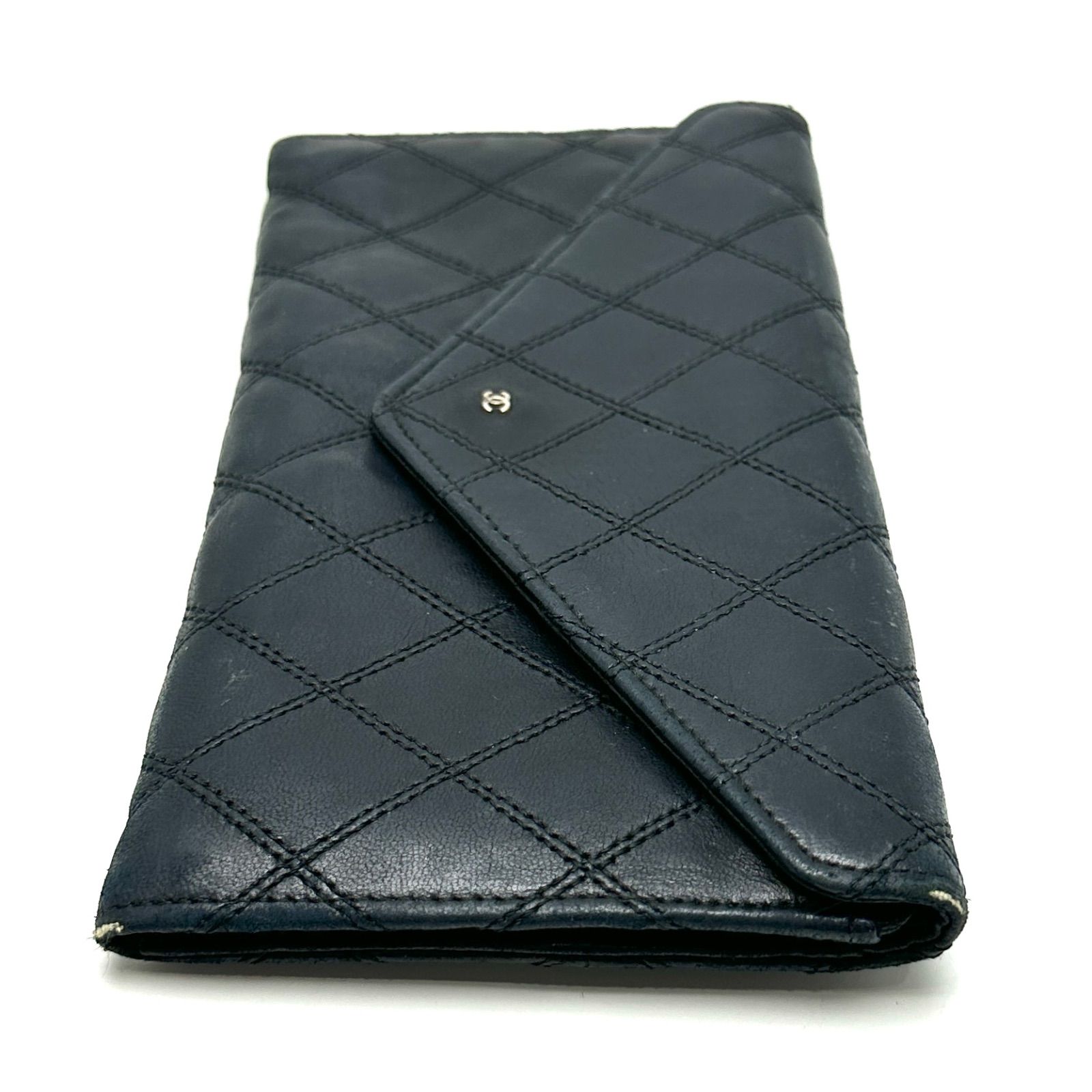 【楠本質店/元住吉】シャネル　CHANEL　ビコローレ　長財布　ココマーク　ブラック　シルバー金具　レディース
