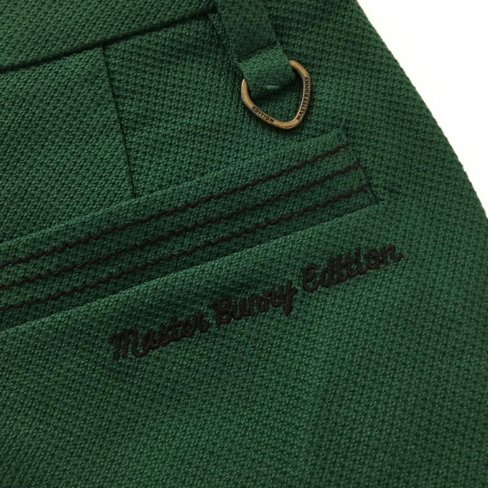 新品】マスターバニー パンツ グリーン 織生地 ロゴ黒 レディース 0(S
