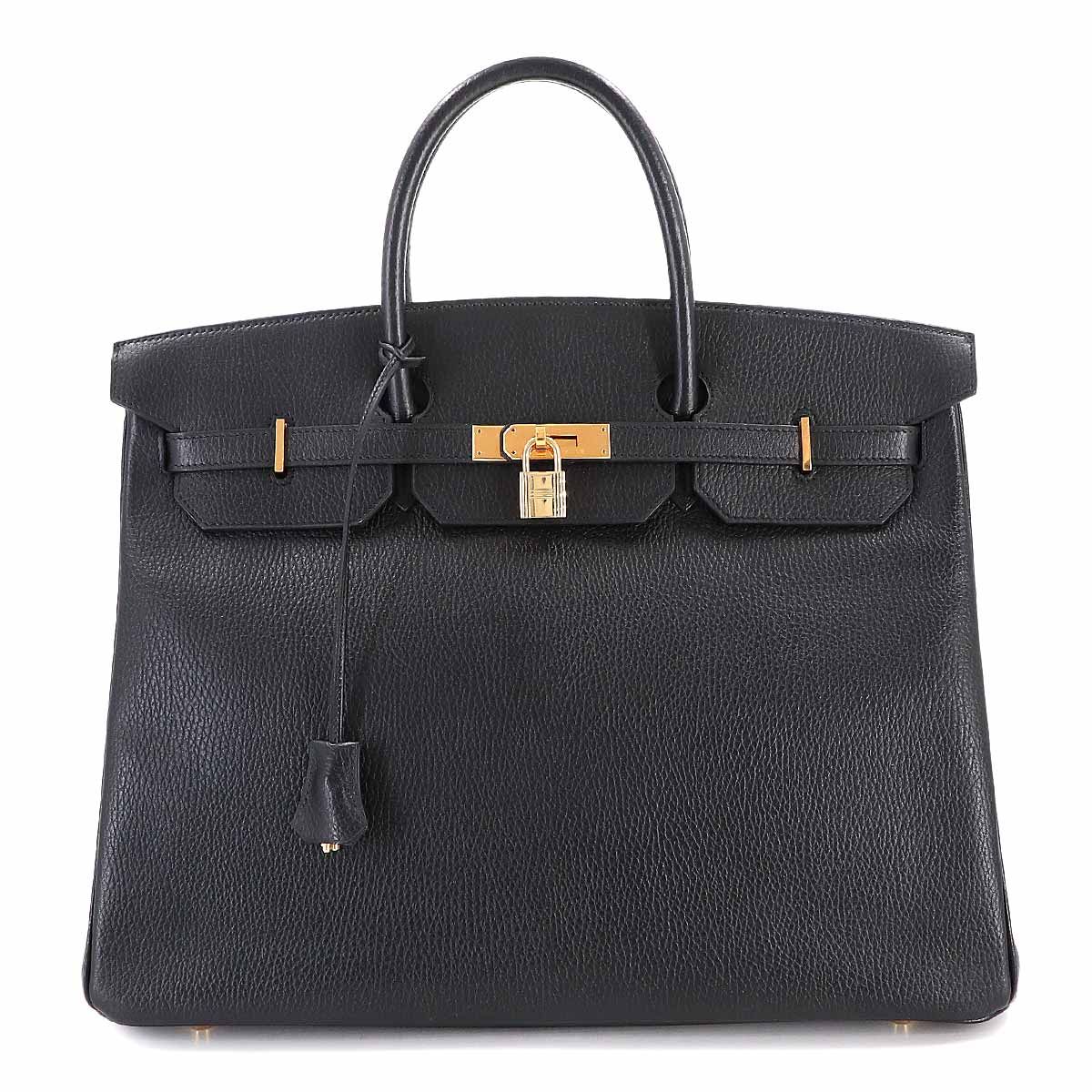 新品同様 エルメス HERMES バーキン40 アルデンヌ ブラック ハンド バッグ 〇Z刻印 1996年製 ヴィンテージ ゴールド 金具 Birkin 90316127