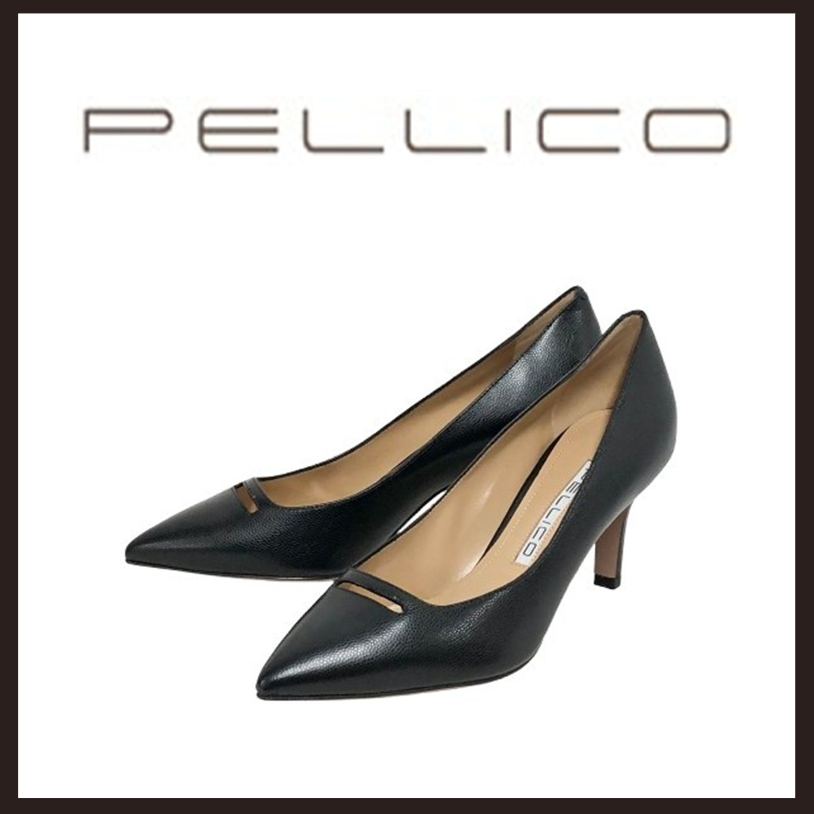 新品未使用　PELLICO(ペリーコ)　ANDREA アネッリ キャビア パンプス　ブラック　26.5cm