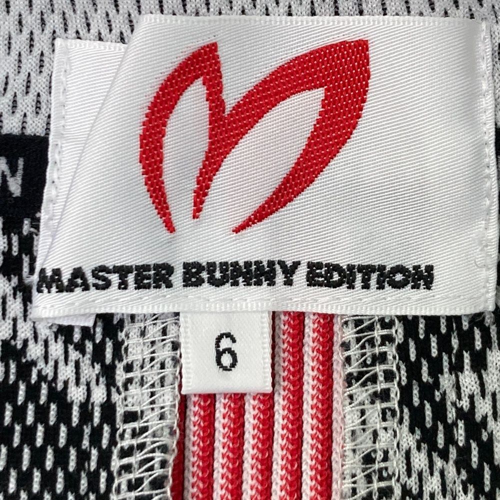 サイズ：6 MASTER BUNNY EDITION マスターバニーエディション ハーフジップ 長袖Tシャツ 千鳥柄 グレー系 [240101745763] ゴルフウェア メンズ ストスト