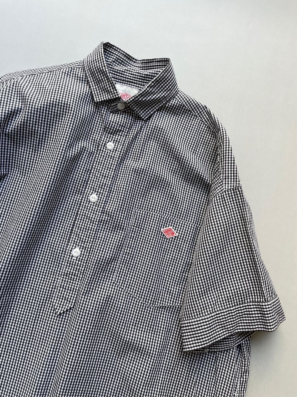 DANTON ダントン コットンポプリン 半袖シャツワンピース 定番販売品