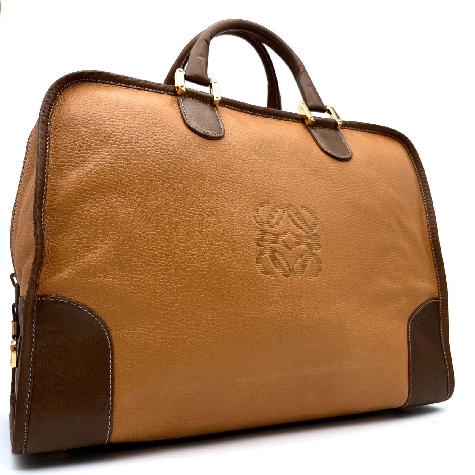美品 ロエベ LOEWE アマソナ アナグラム ボストンバッグ トートバッグ 