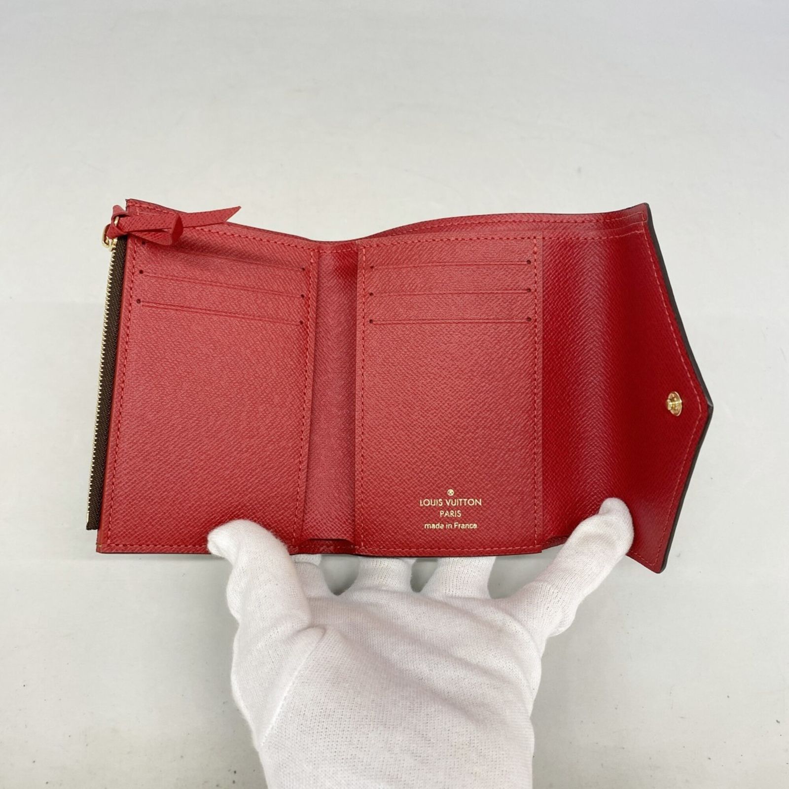 ルイ・ヴィトン(Louis Vuitton) ルイ・ヴィトン 三つ折り財布 ダミエ ポルトフォイユヴィクトリーヌ N41659 エベヌレディース