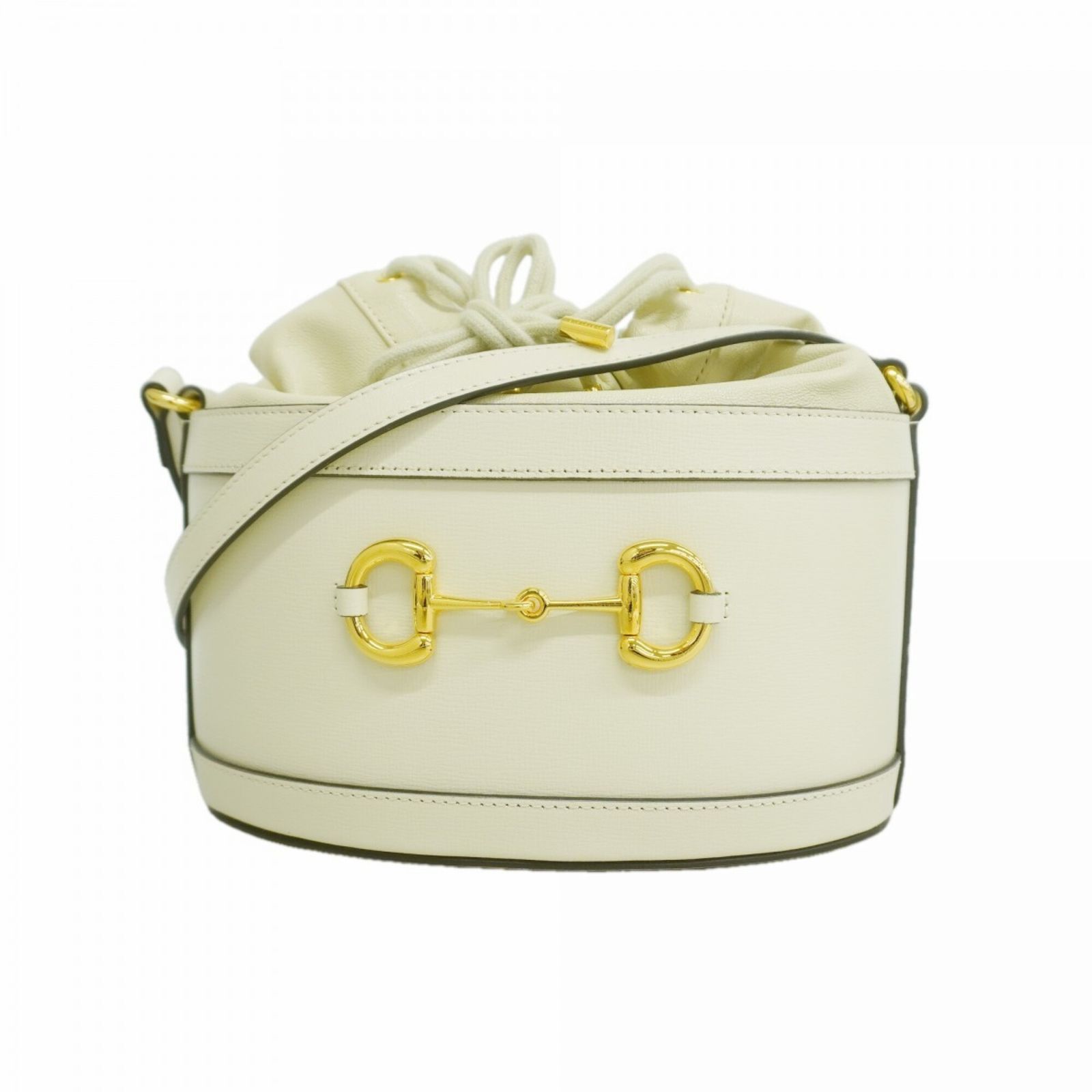 グッチ(Gucci) グッチ ショルダーバッグ ホースビット 602118 レザー アイボリー レディース