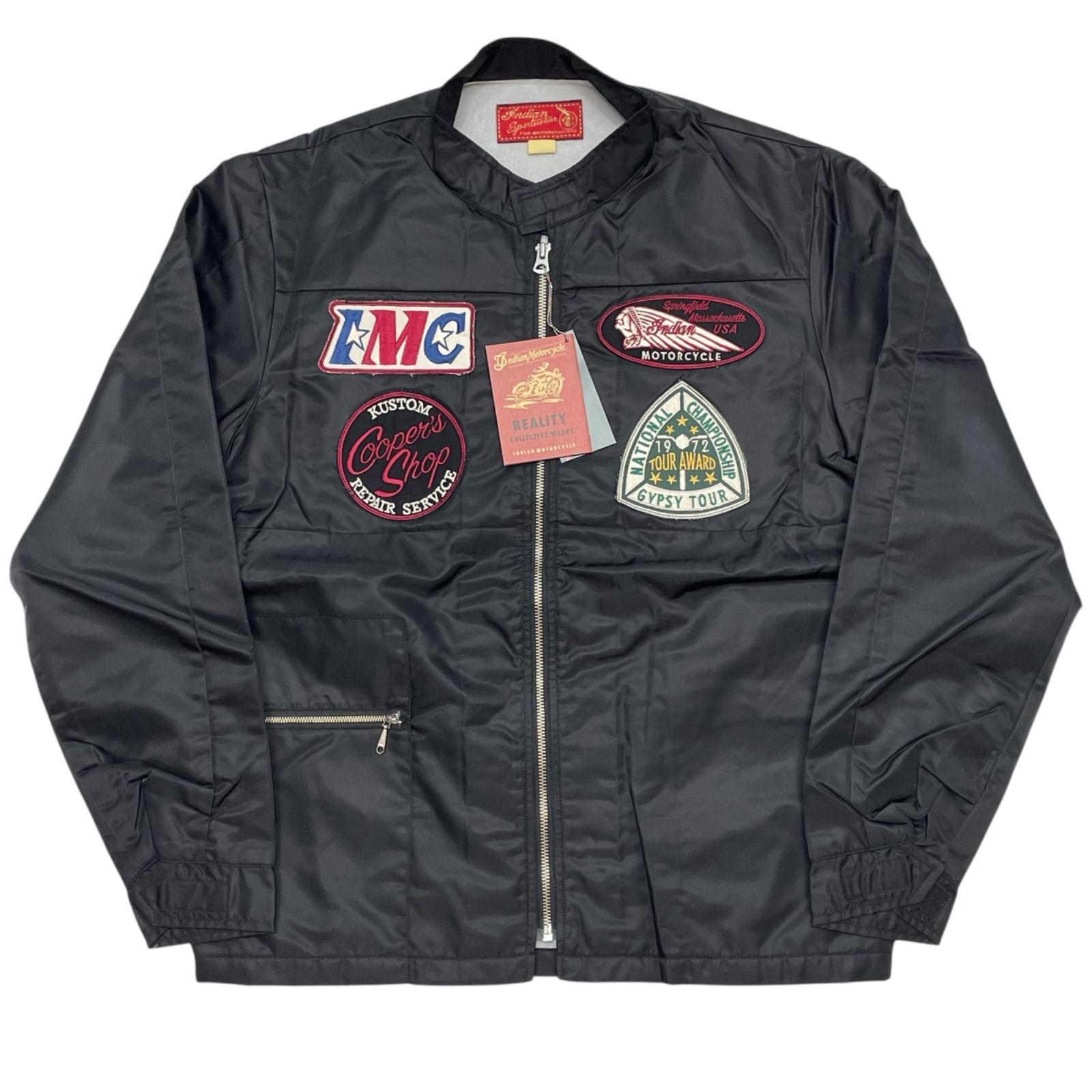 未使用品 38 東洋 INDIAN MOTORCYCLE IM11717 NYLON TEAM JACKET インディアンモーターサイクル ナイロン チームジャケット ワッペン カスタム