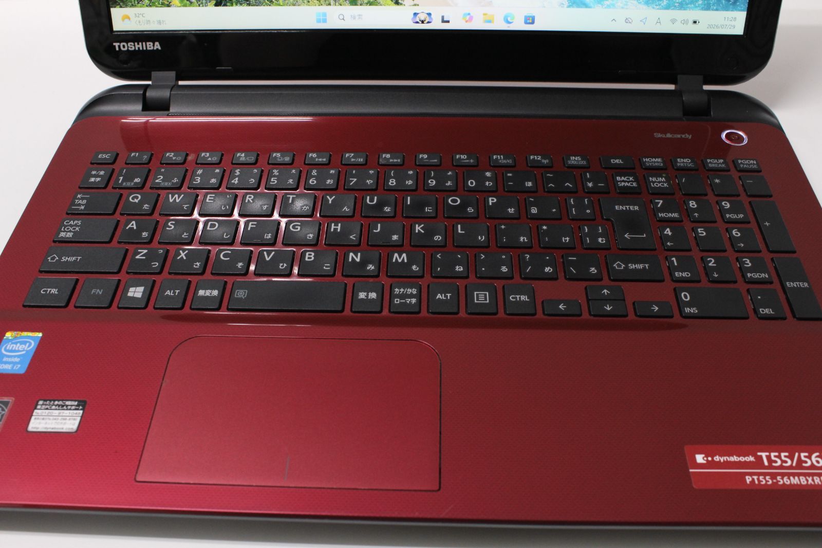 中古ノートPC】東芝〈dynabook T55/56MRD〉第4世代Core i7/SSD512GB