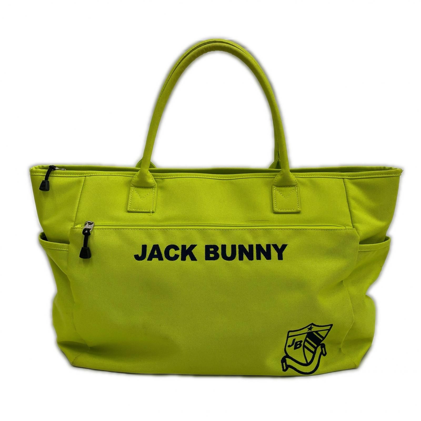 【新品未使用】Jack Bunny ゴルフ ロッカーバッグ ライムグリーン 中古 ジャックバニー Jack Bunny!! トート型ボストンバッグ ライム