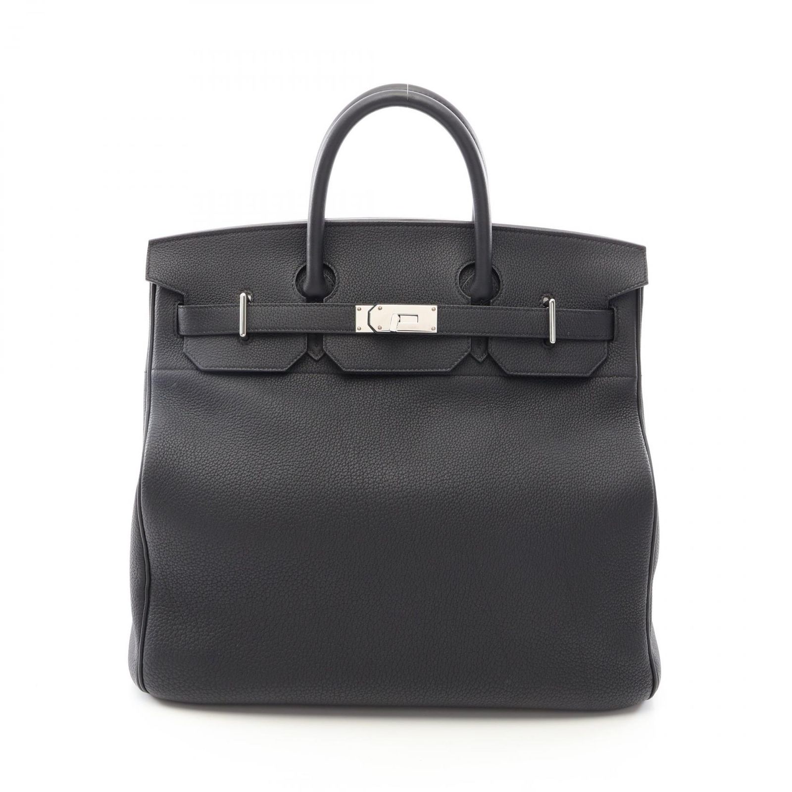 エルメス HERMES ハンドバッグ オータクロア40 ブラック レザー オータクロア40 ブラック レディース Used A