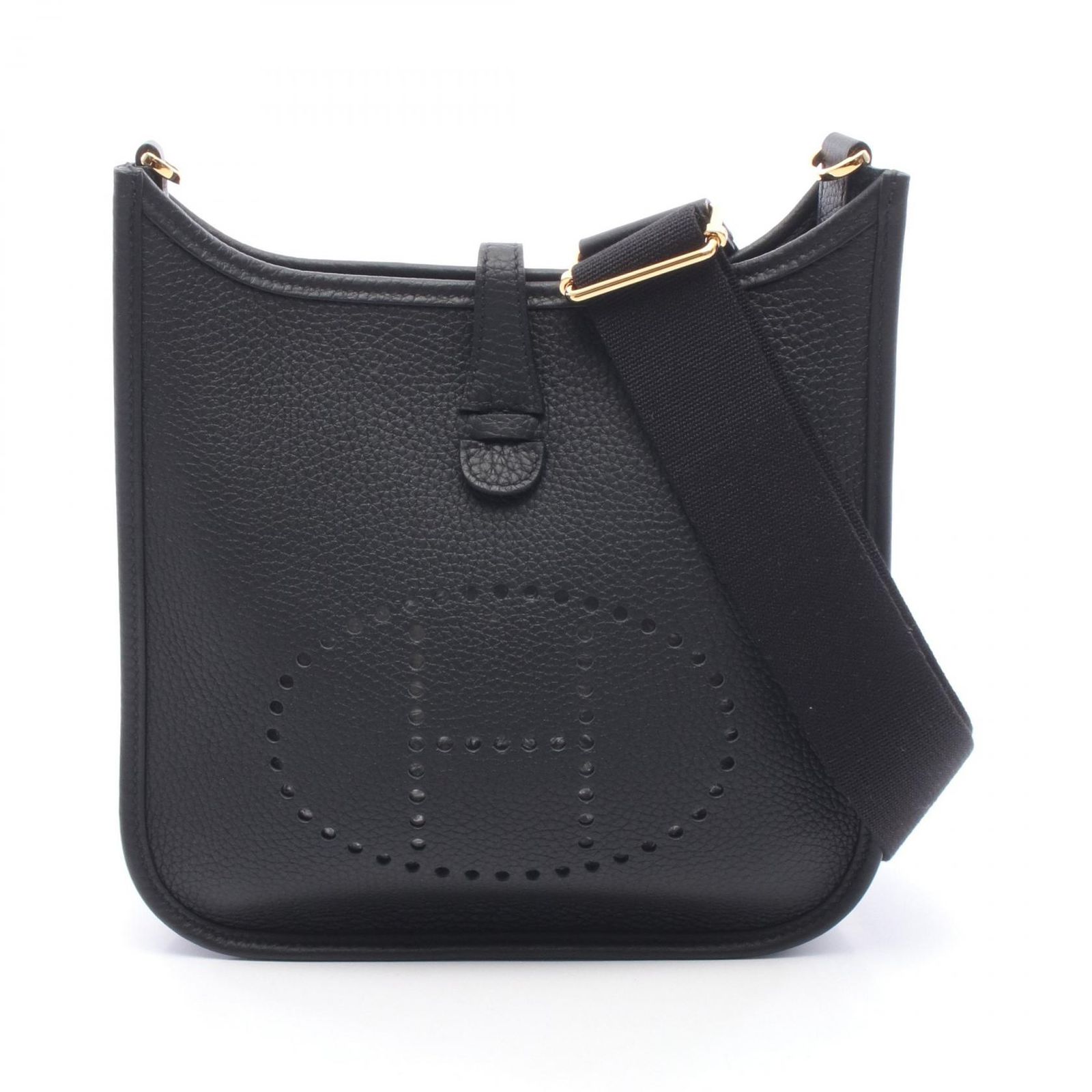 エルメス HERMES ショルダーバッグ エヴリン23 ブラック レザー エヴリン23 ブラック レディース 未使用