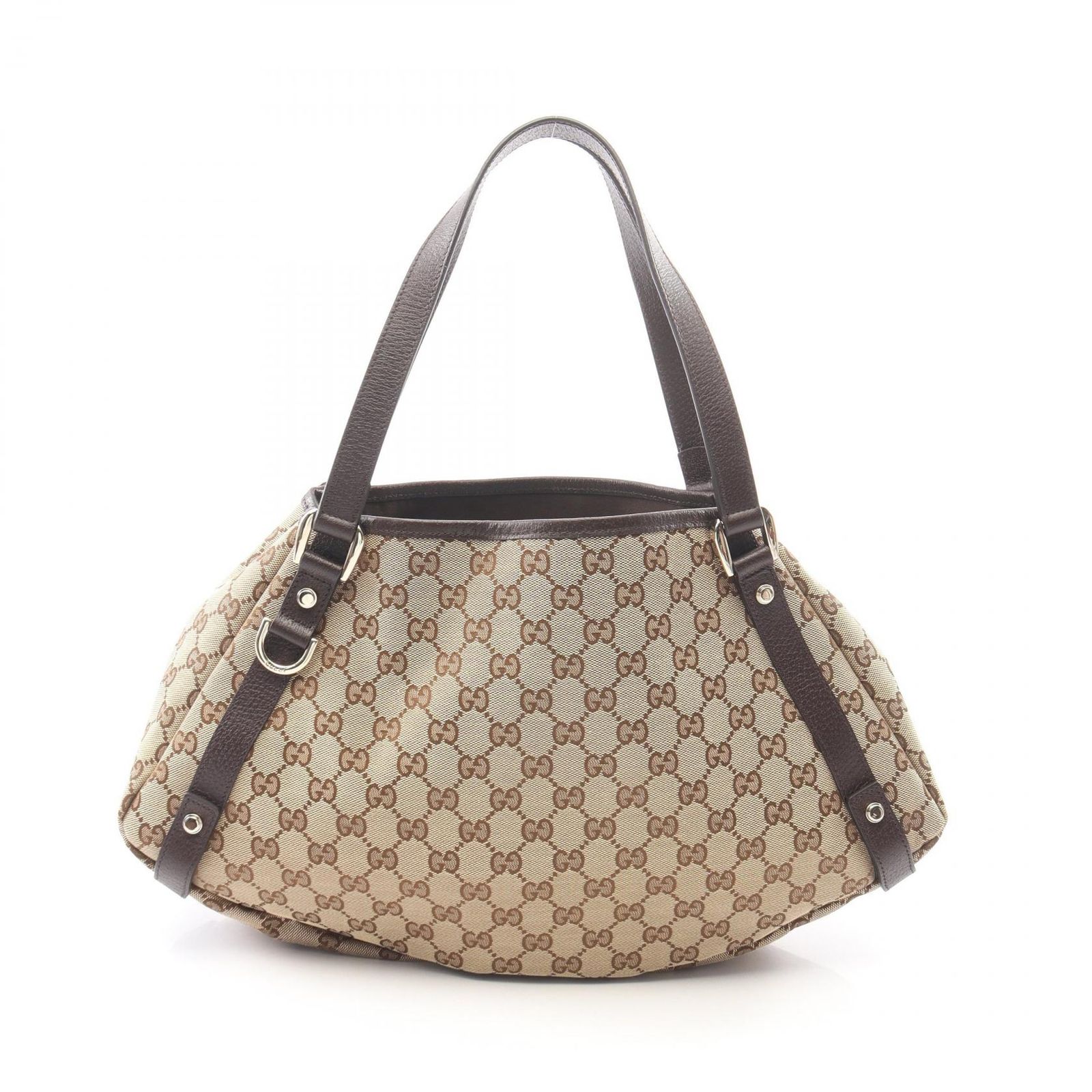 グッチ GUCCI ショルダーバッグ アビー GGキャンバス 130736 ベージュ/ブラウン キャンバス レザー アビー トートバッグ レディース Used A 64,240円