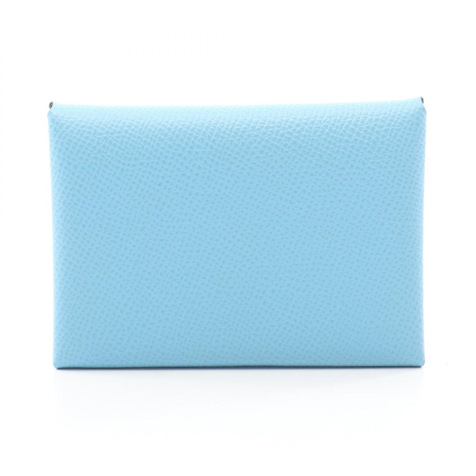 エルメス HERMES コインケース カルヴィデュオ 083035CK セレステ レザー カルヴィ デュオ セレステ レディース Used A