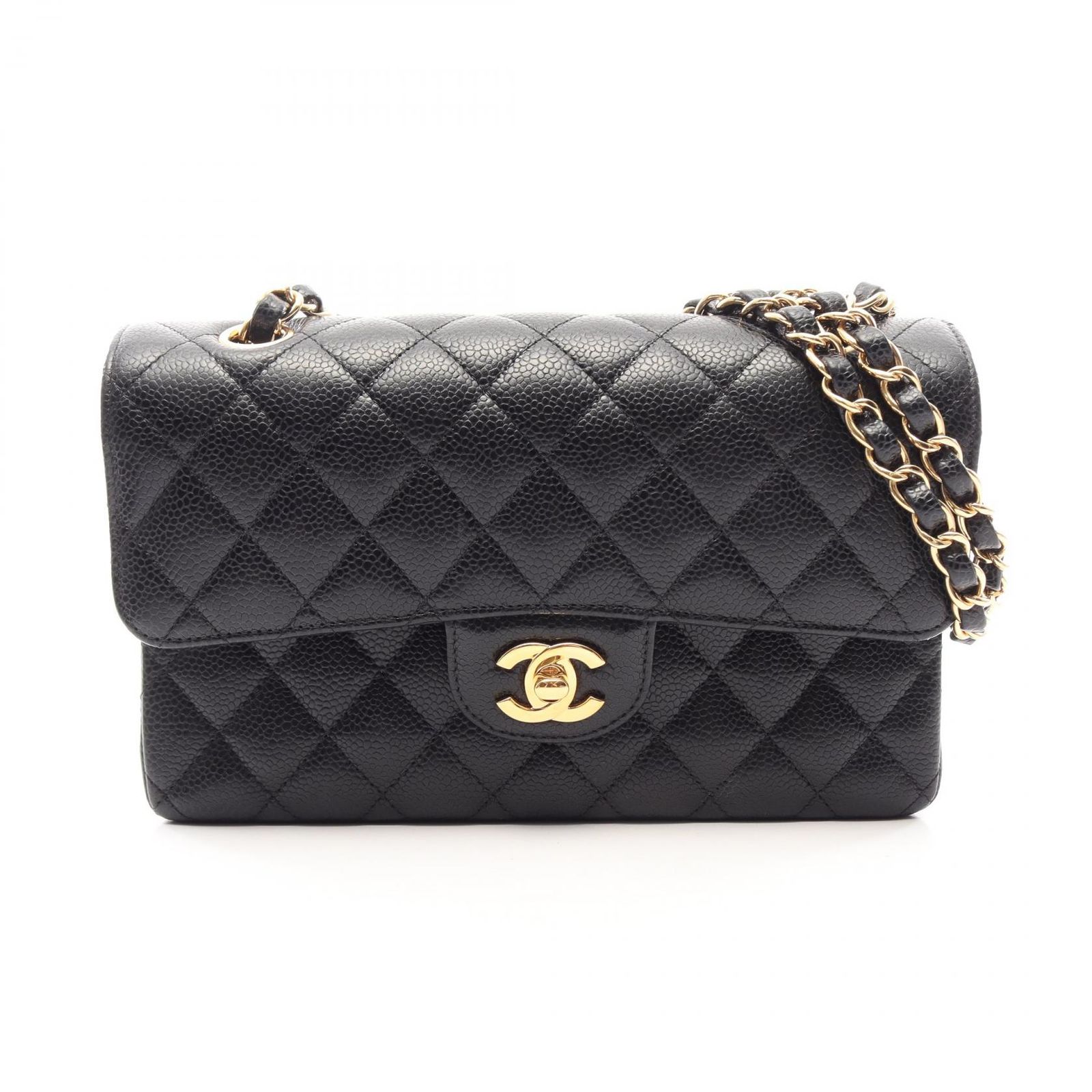 シャネル CHANEL ショルダーバッグ マトラッセ Wフラップ ブラック キャビアスキン(グレインドカーフ) マトラッセ ダブルフラップ チェーンショルダー レディース 632,320円