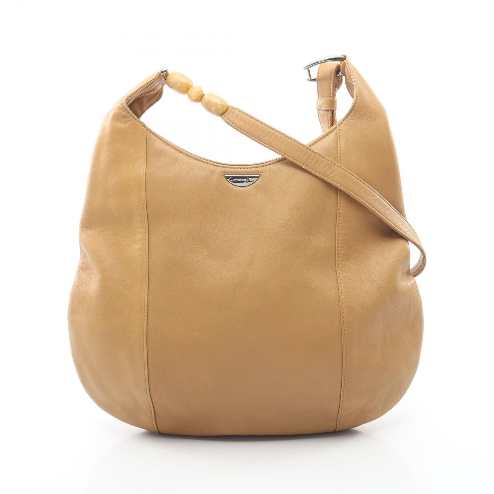 クリスチャンディオール Christian Dior ショルダーバッグ マリスパール ベージュ レザー マリスパール ショルダー レディース Used B