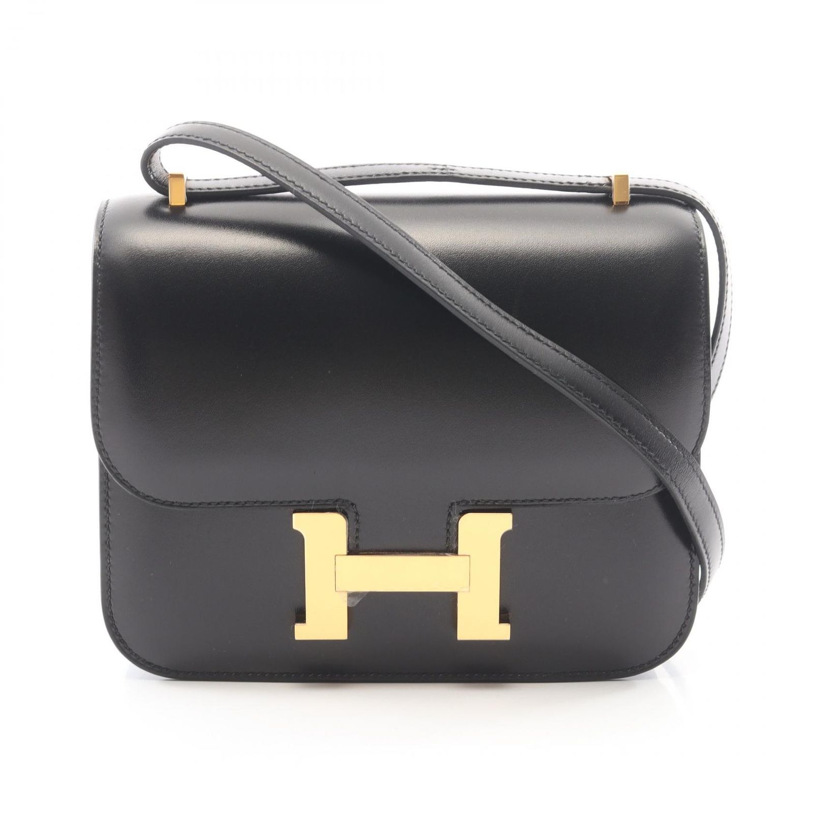 エルメス HERMES ショルダーバッグ コンスタンス3 ミニ ブラック カーフ（牛革） コンスタンス3ミニ ブラック レディース Used A