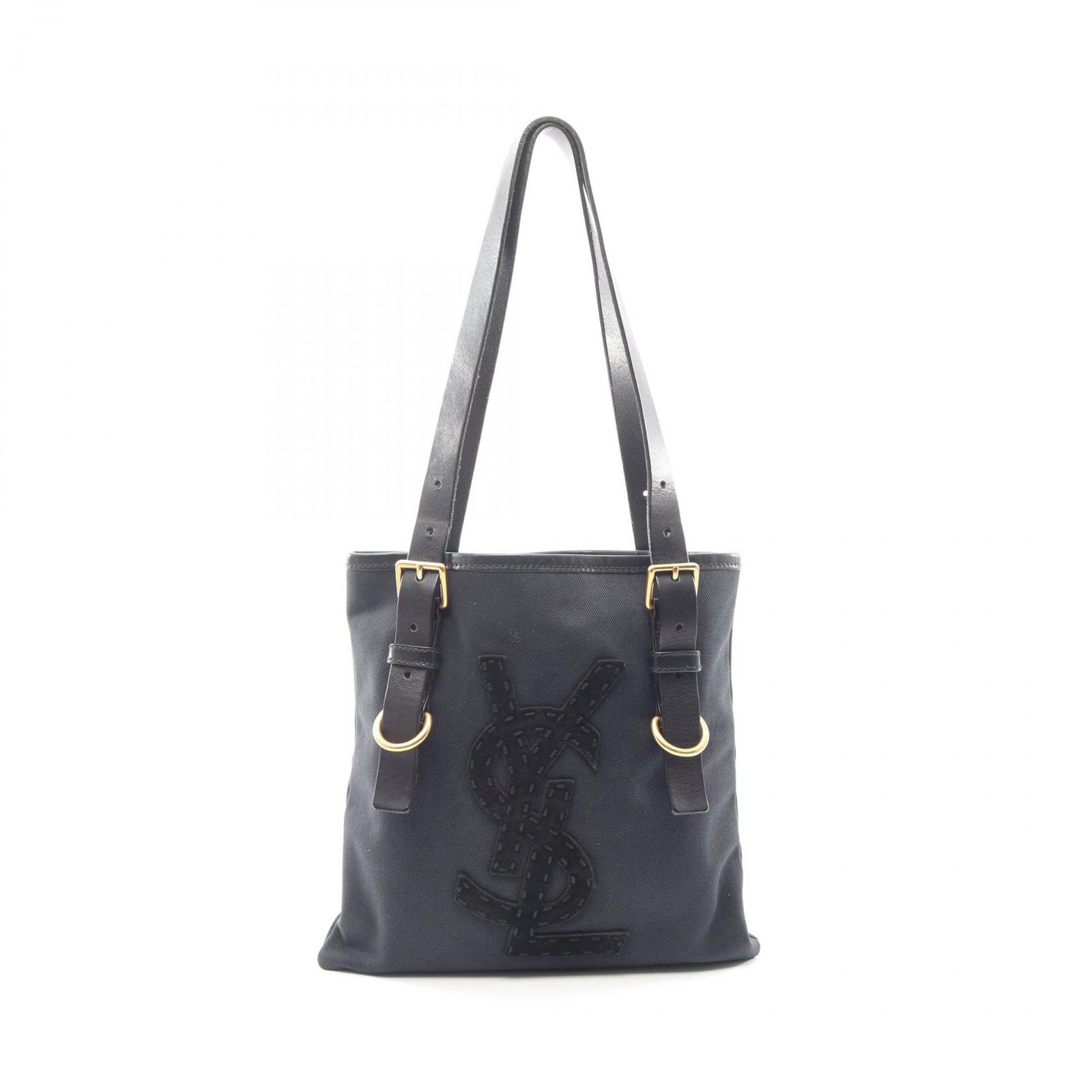 イヴサンローランリヴゴーシュ Yves Saint Laurent rive gauche トートバッグ ロゴ 147403 ネイビー キャンバス レザー トートバッグ レディース Used B 27,820円