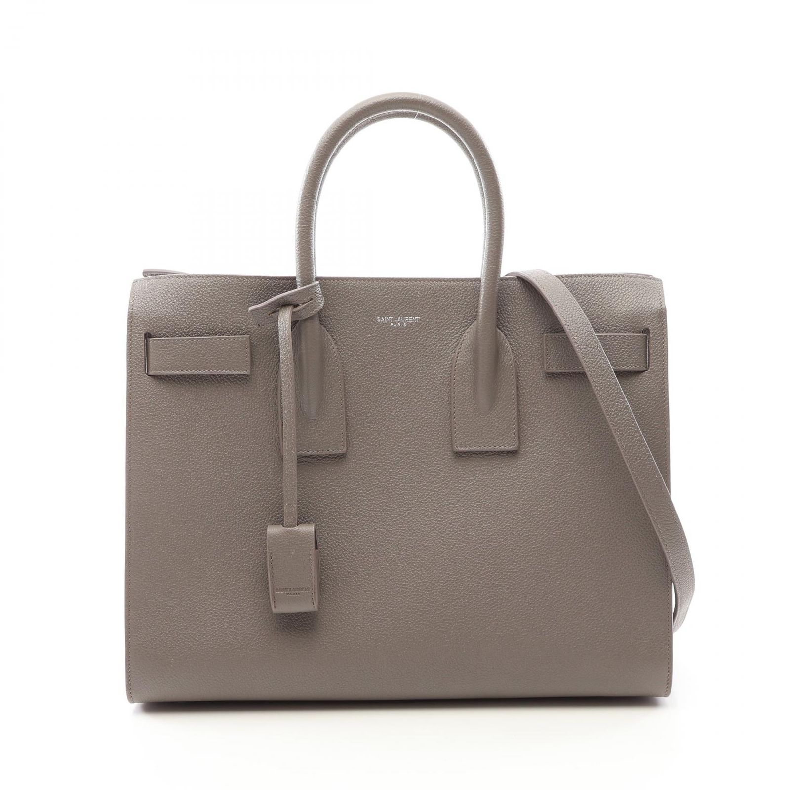 サンローランパリ SAINT LAURENT PARIS ハンドバッグ サックドジュール スモール 2WAY 37829902G9W1997 グレー レザー サック ド ジュール スモール レディース Used A
