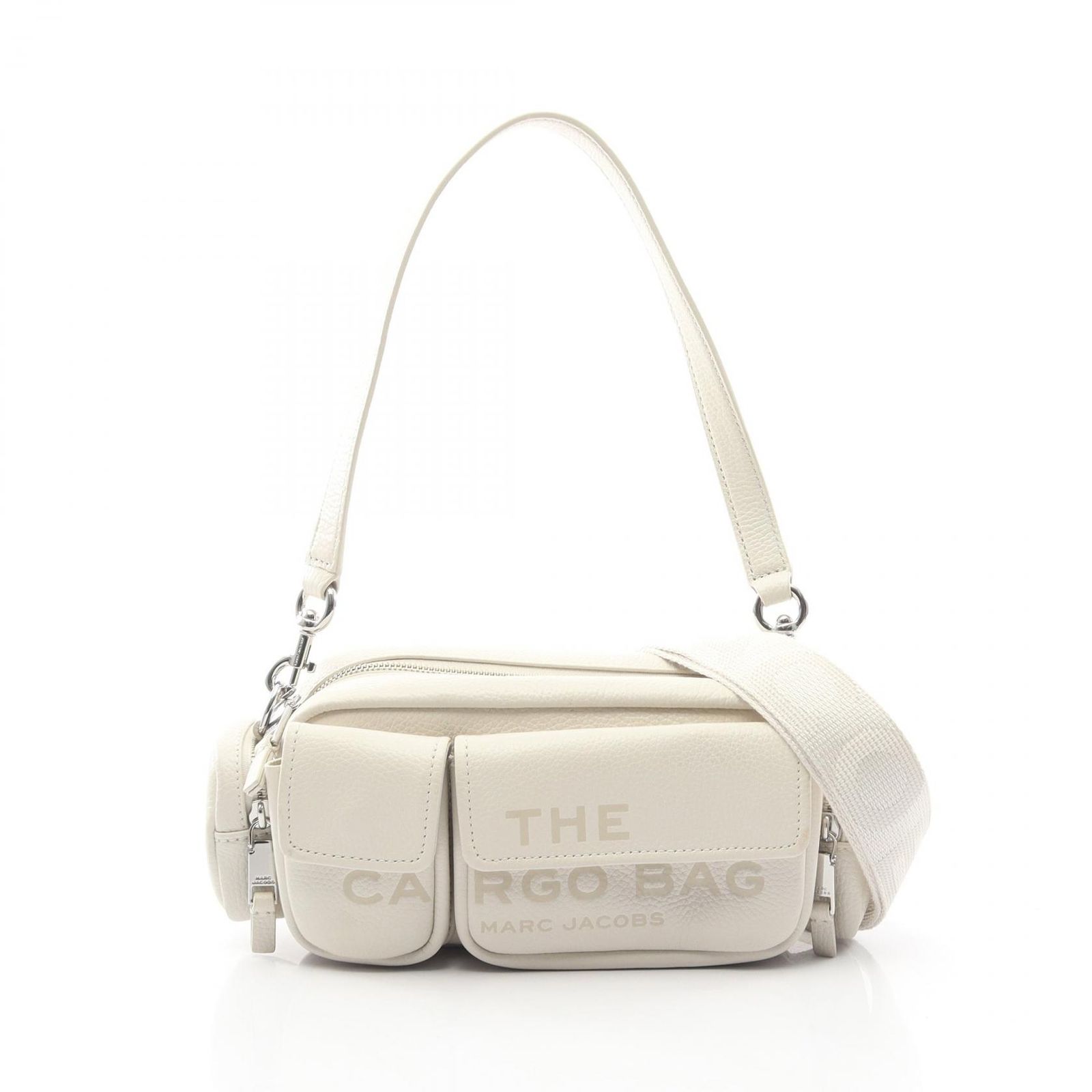 マークジェイコブス MARC JACOBS ショルダーバッグ THE LEATHER CARGO BAG 2WAY 2S4HSH085H02 ホワイト レザー ザ カーゴ キャバス ショルダーバッグ レディース Used A 19,512円