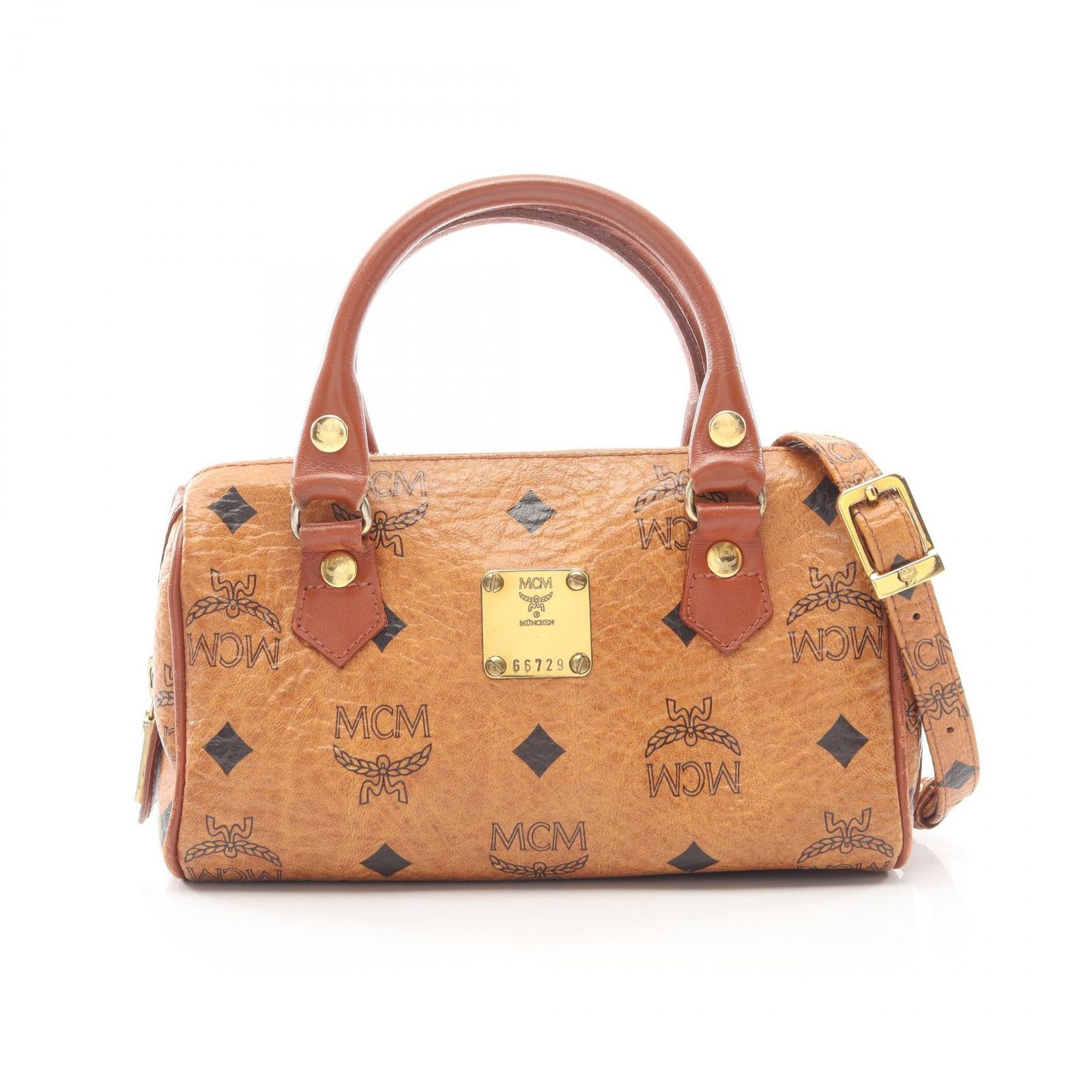 エム・シー・エム MCM トートバッグ ヴィセトス 2WAY ブラウン PVCコーティングキャンバス レザー 2wayショルダーバッグ レディース Used B 23,902円