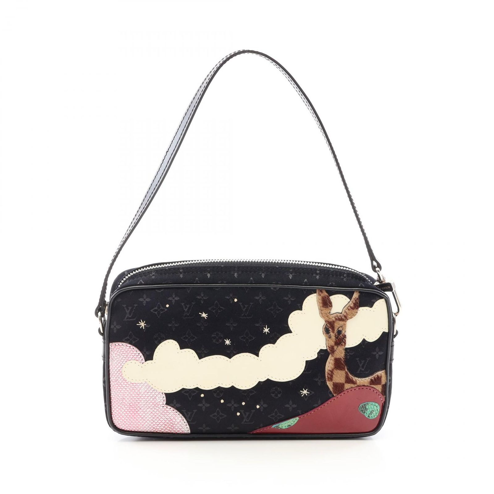 ルイ・ヴィトン LOUIS VUITTON ハンドバッグ コント ドゥ フェ ポシェット M92275 ノワール ファブリック レザー コント・ドゥ・フェ ポシェット レディース Used A