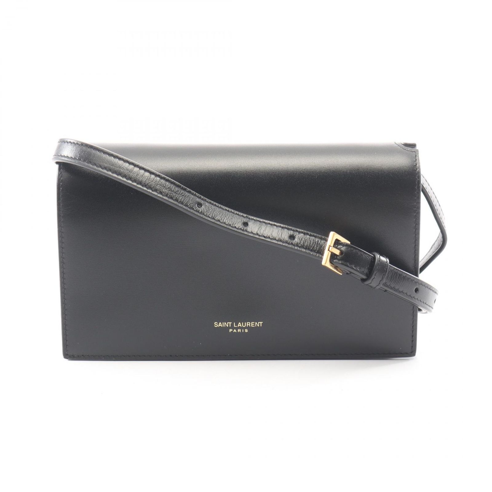 サンローランパリ SAINT LAURENT PARIS ショルダーバッグ ショルダーバッグ ブラック レザー ショルダーバッグ レディース Used A