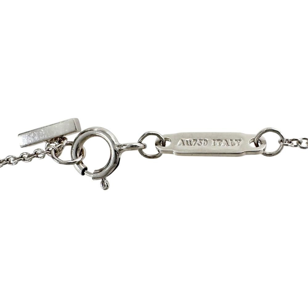 【TIFFANY&Co./ティファニー】Tスマイル ミニ ピンクサファイア ネックレス K18WGホワイトゴールド 18金 2.5g 41/46cm レディース 【中古】【真子質店】【GD】