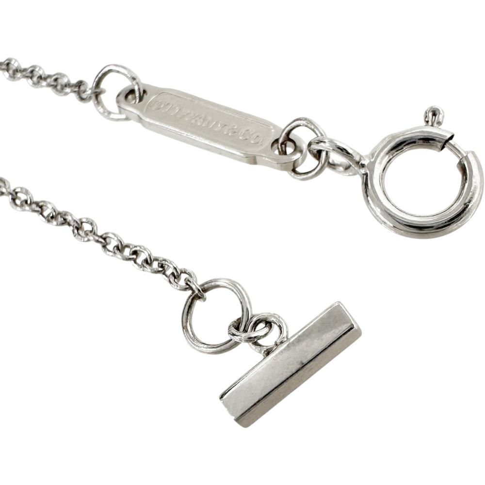 【TIFFANY&Co./ティファニー】Tスマイル ミニ ピンクサファイア ネックレス K18WGホワイトゴールド 18金 2.5g 41/46cm レディース 【中古】【真子質店】【GD】