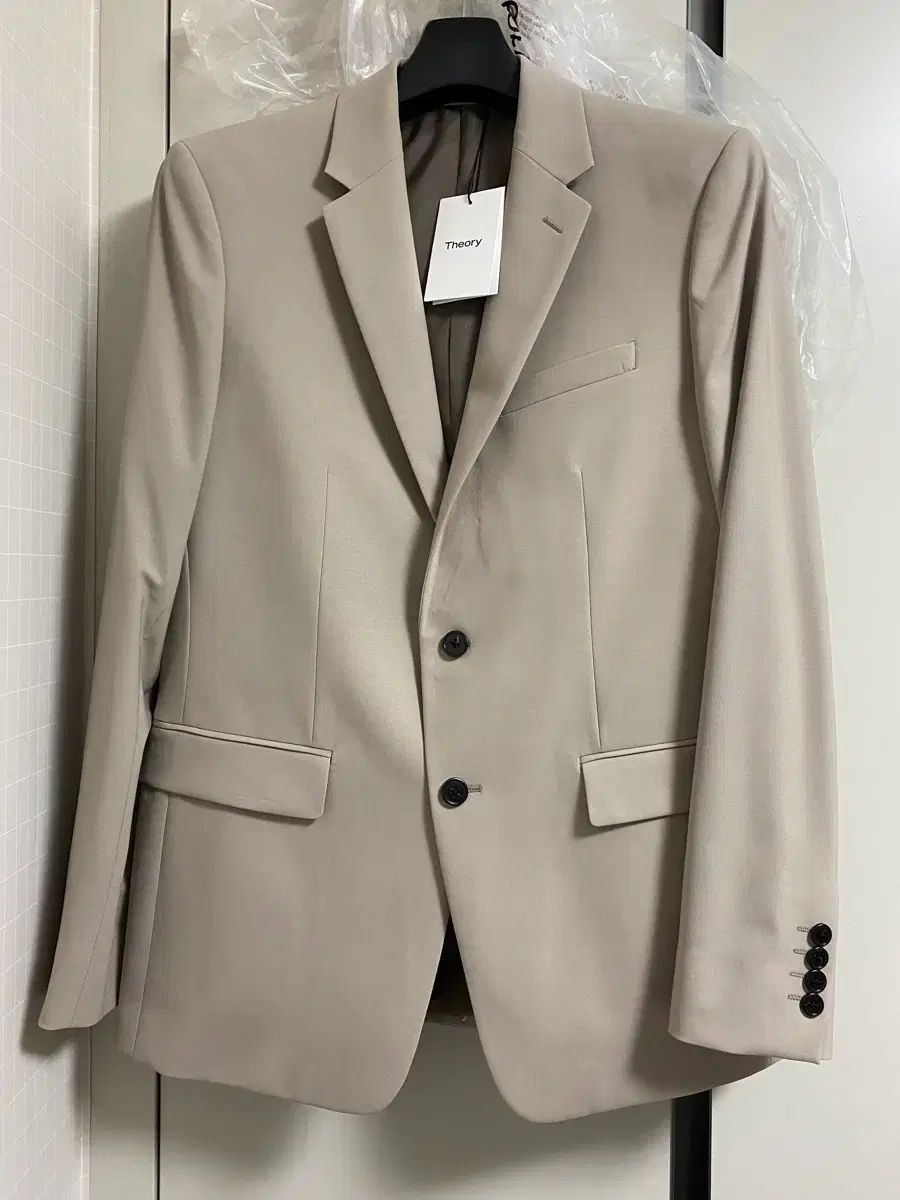 新品 セオリー チャンバース ニュートイラー2 ウールブレーザー 40R ダークサンド