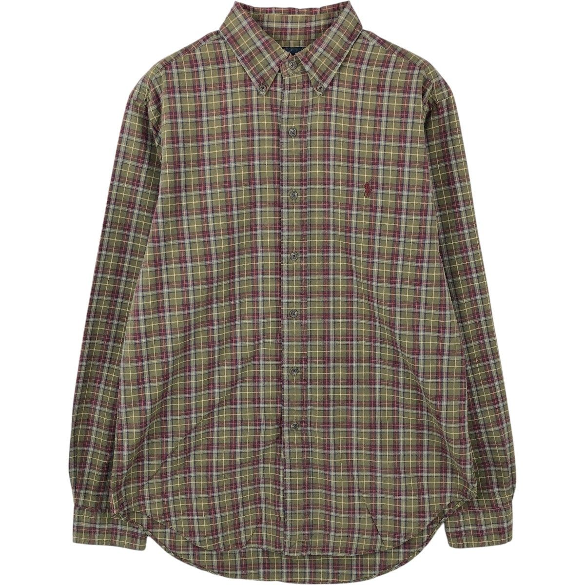 古着 ラルフローレン Ralph Lauren CLASSIC FIT クラシックフィット 長袖 ボタンダウンチェックシャツ メンズM相当/eaa661317 6,270円