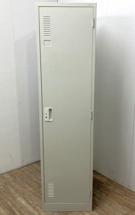 プラス スチールロッカー 1人用 更衣室 オフィス ダイヤル式 シリンダー錠 エルグレー 幅455 奥行515 高さ1790 アウトレット品