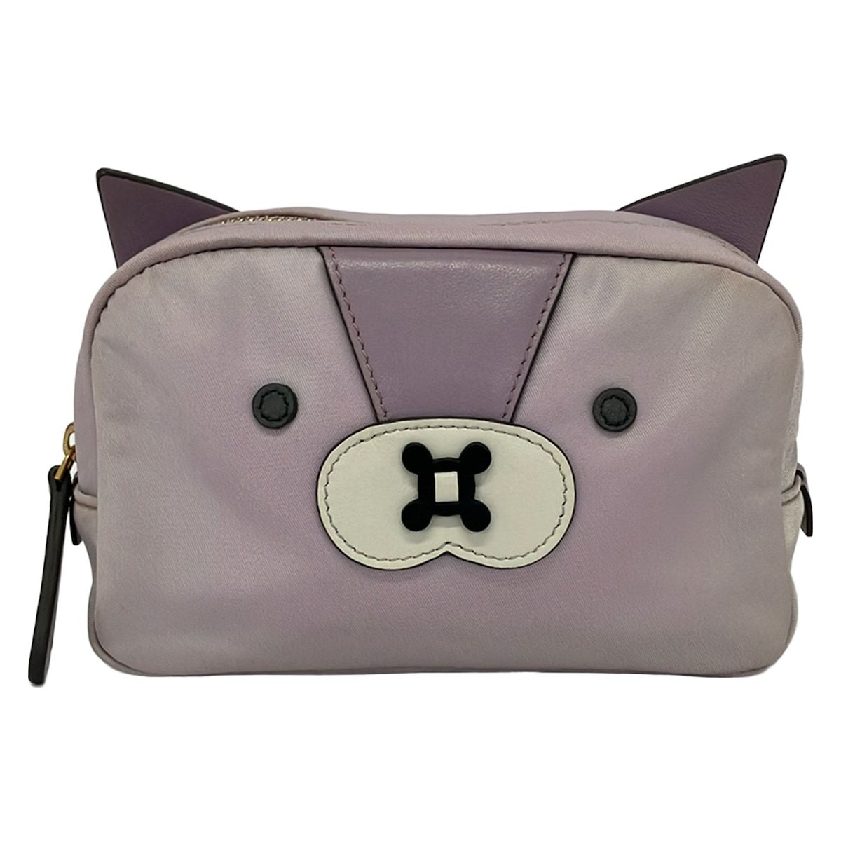 Anya Hindmarch(アニヤハインドマーチ) ポーチ - ライトパープル アニマル/FOX(キツネ) レザー 7,739円