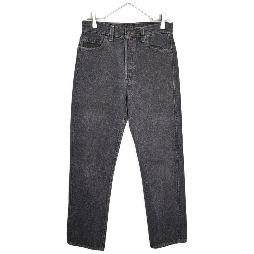 90年代 USA製 Levi's リーバイス 501 デニムパンツ 先染め ブラック(メンズ W30 L30)中古 古着 Y6687 17,325円