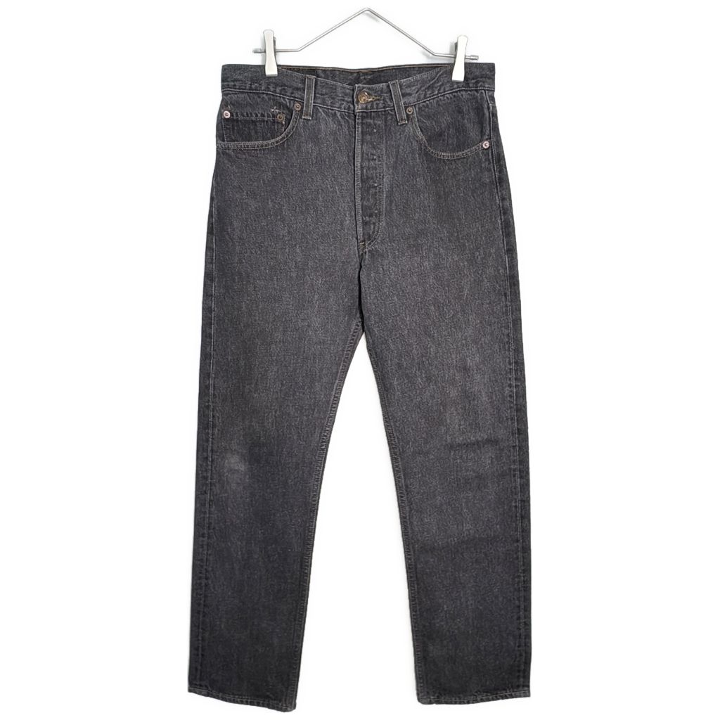 90年代 USA製 Levi's リーバイス 501 デニムパンツ 先染め ブラック(メンズ W33 L30)中古 古着 Y6688