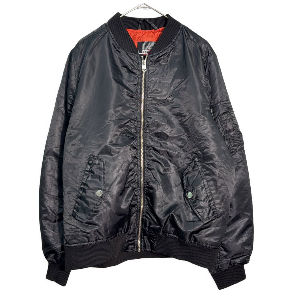 LOT29 MA-1 フライトジャケット ミリタリー ブラック(メンズ L)中古 古着 Y6694