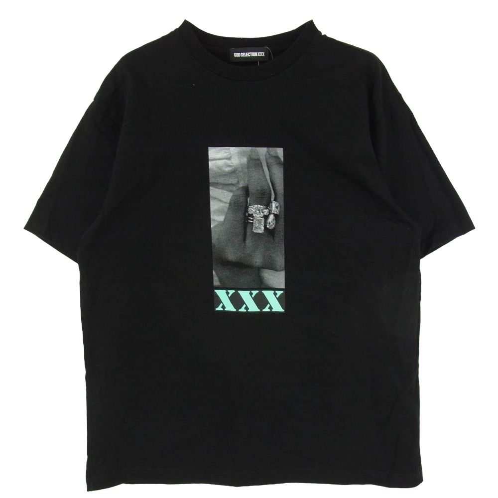 GOD SELECTION XXX ゴッドセレクション 23SS GX-A23-ST-12 ダイヤモンド リング フォト プリント TEE Ｔシャツ 半袖 カットソー ブラック系 L【中古】 6,462円