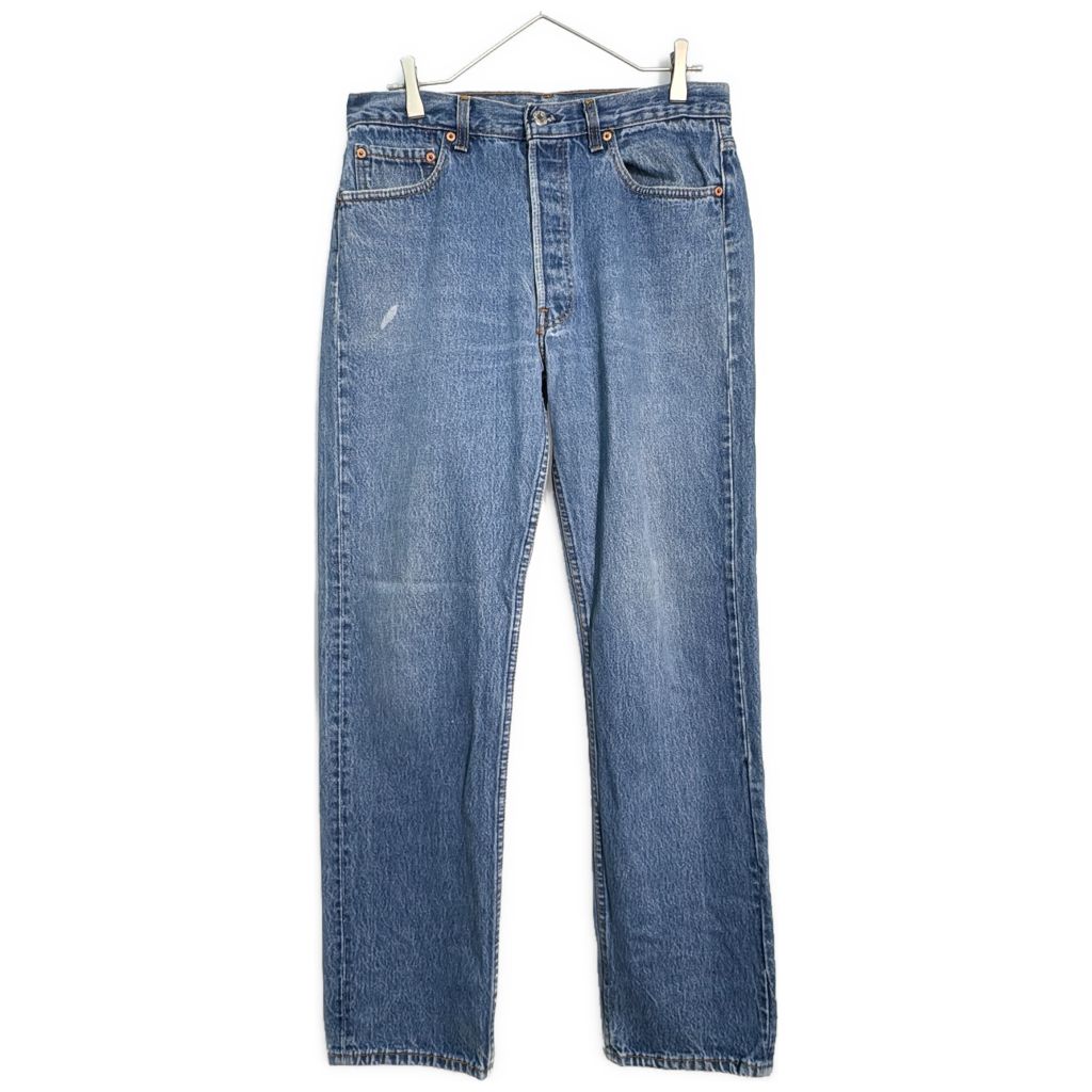 90年代 USA製 Levi's リーバイス 501 デニムパンツ ブルー(メンズ W33 L32)中古 古着 Y6751