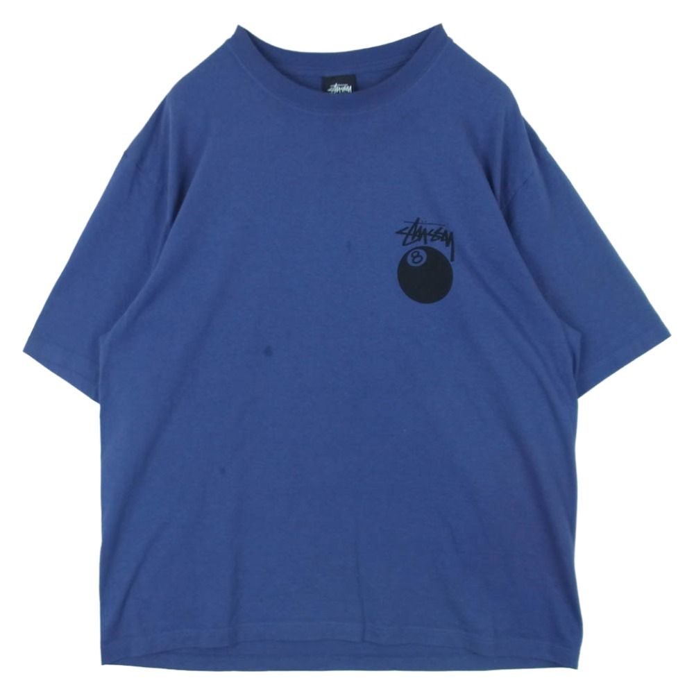 STUSSY ステューシー 8 BALL Pigment Dyed エイトボール ピグメント ダイド Tシャツ 半袖 カットソー ネイビー系 L【中古】 6,882円