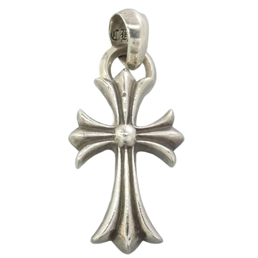 CHROME HEARTS クロムハーツ（原本有） CH CRS SML W BALE スモールCHクロス w/ベイル ペンダントトップ シルバー系【中古】