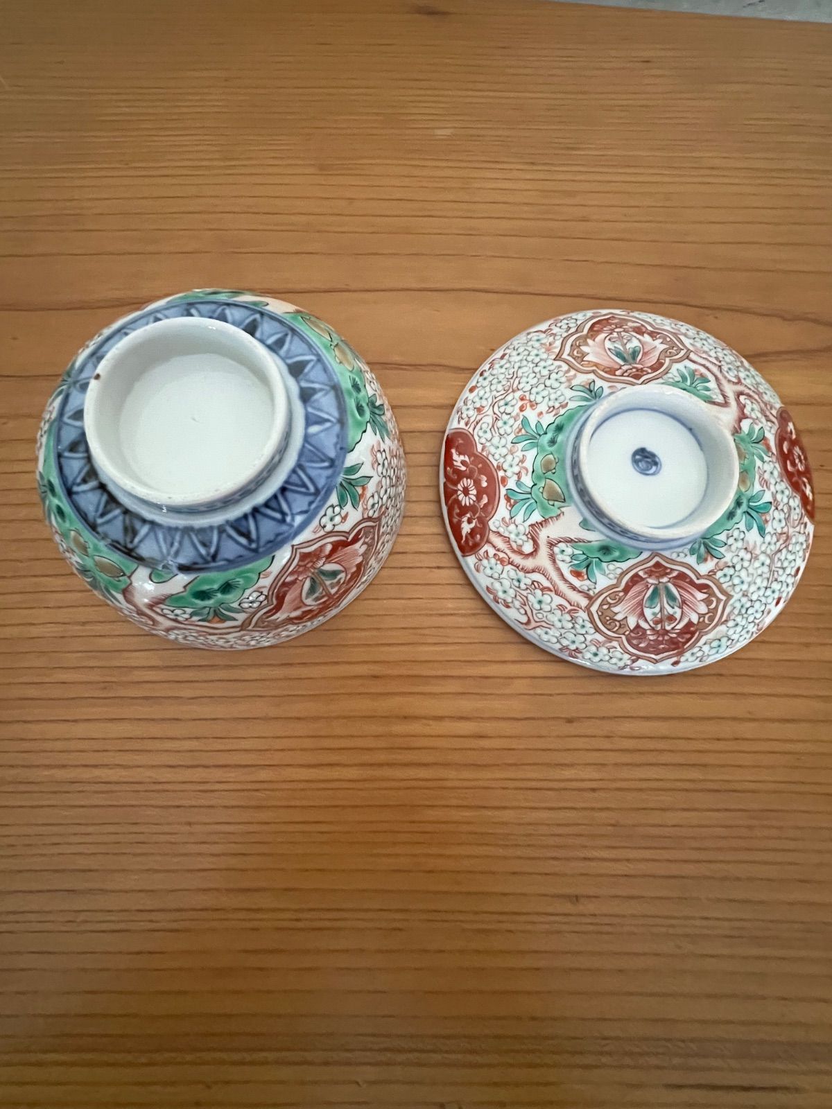 江戸時代〜明治時代 古伊万里 色絵／金彩 赤絵蓋茶碗 6Pセット - メルカリ