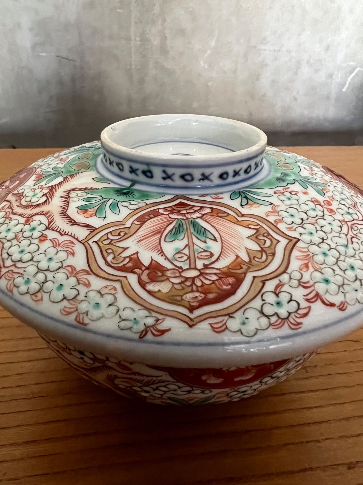江戸時代〜明治時代 古伊万里 色絵／金彩 赤絵蓋茶碗 6Pセット - メルカリ
