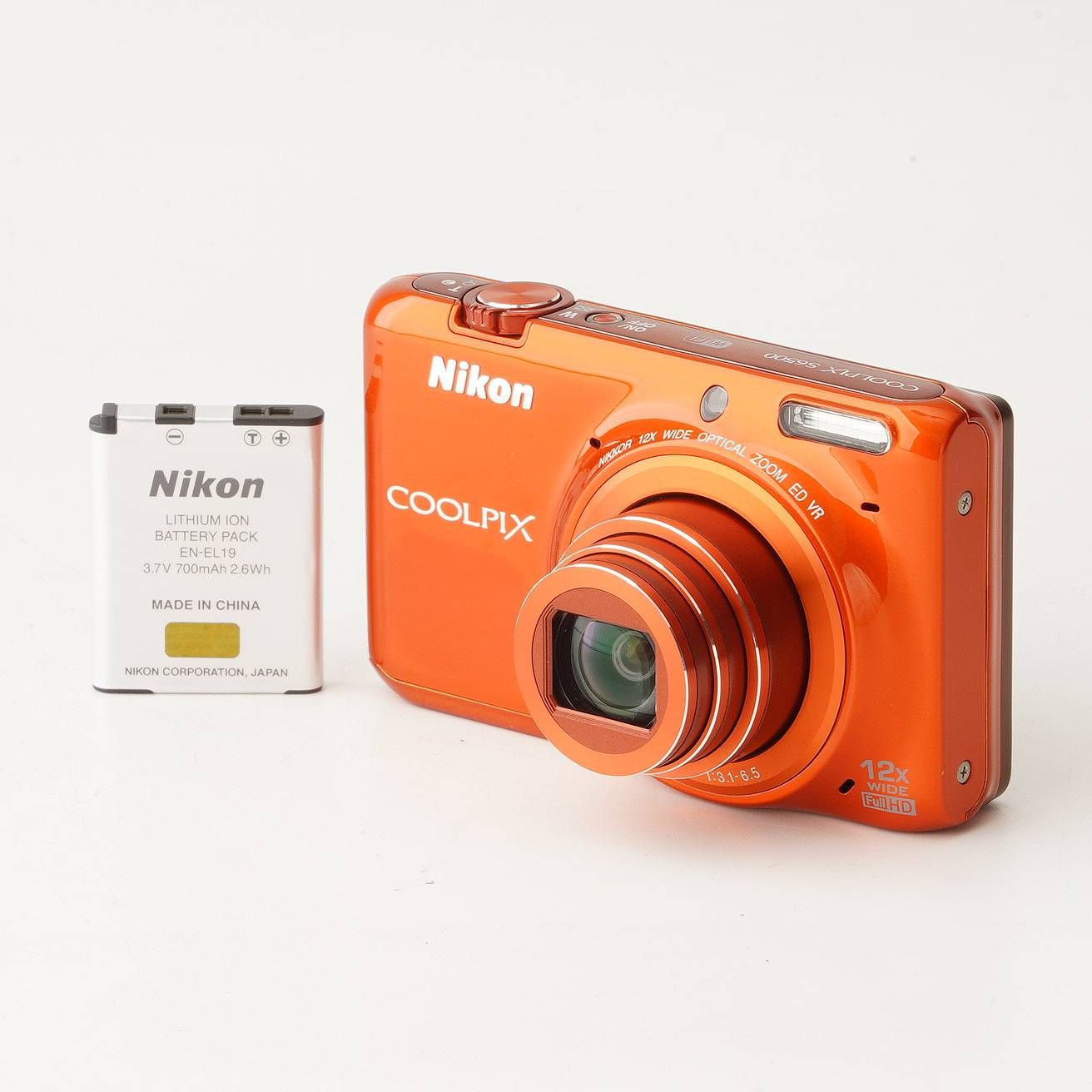 ニコン Nikon COOLPIX S6500 マンダリン オレンジ 12x 広角 光学ズーム