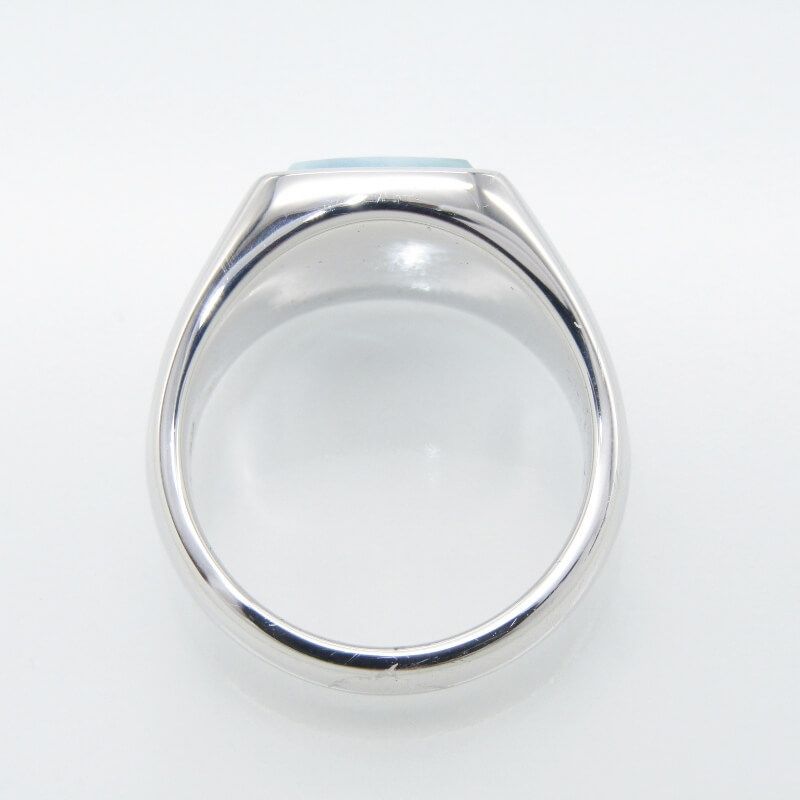 美品 TOM WOOD トムウッド リング Kay Ring Ice Blue #52 ケイ アイス
