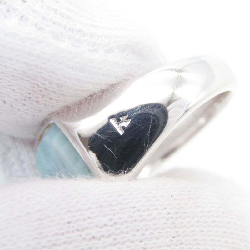 美品 TOM WOOD トムウッド リング Kay Ring Ice Blue #52 ケイ アイス