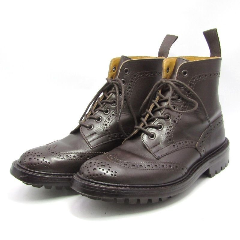 美品 Tricker's トリッカーズ UK6.5 カントリーブーツ M2508 MALTON ブローグブーツ モールトン コマンドソール エスプレッソ 18002305 21,904円