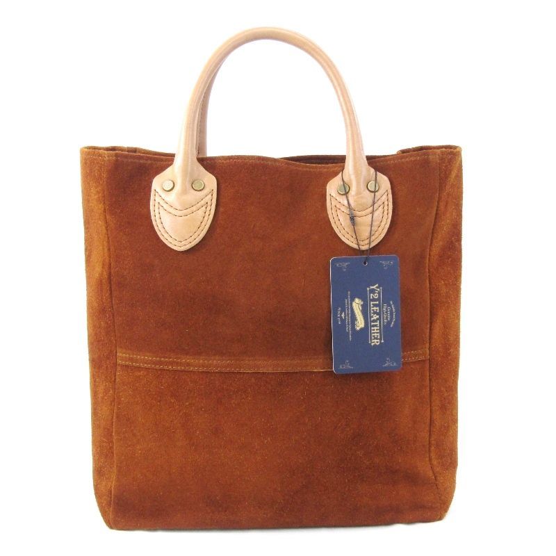 未使用 Y'2 LEATHER ワイツーレザー トートバッグ BG-22 TOTE BAG STEER ROUGHOUT ホースハイド ステアラフアウト キャメル 47000373 17,020円