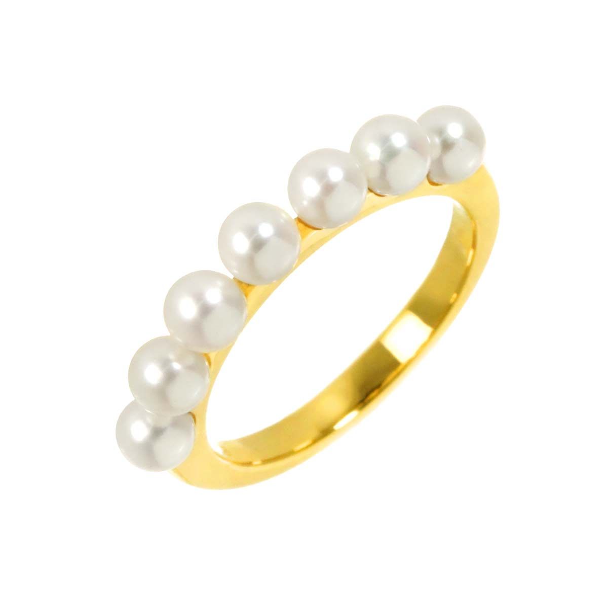 ミキモト MIKIMOTO 9号 リング ベビーパール 3.7-3.5mm K18 YG イエローゴールド 750 真珠 指輪 Baby Pearl Ring 90328174 55,800円