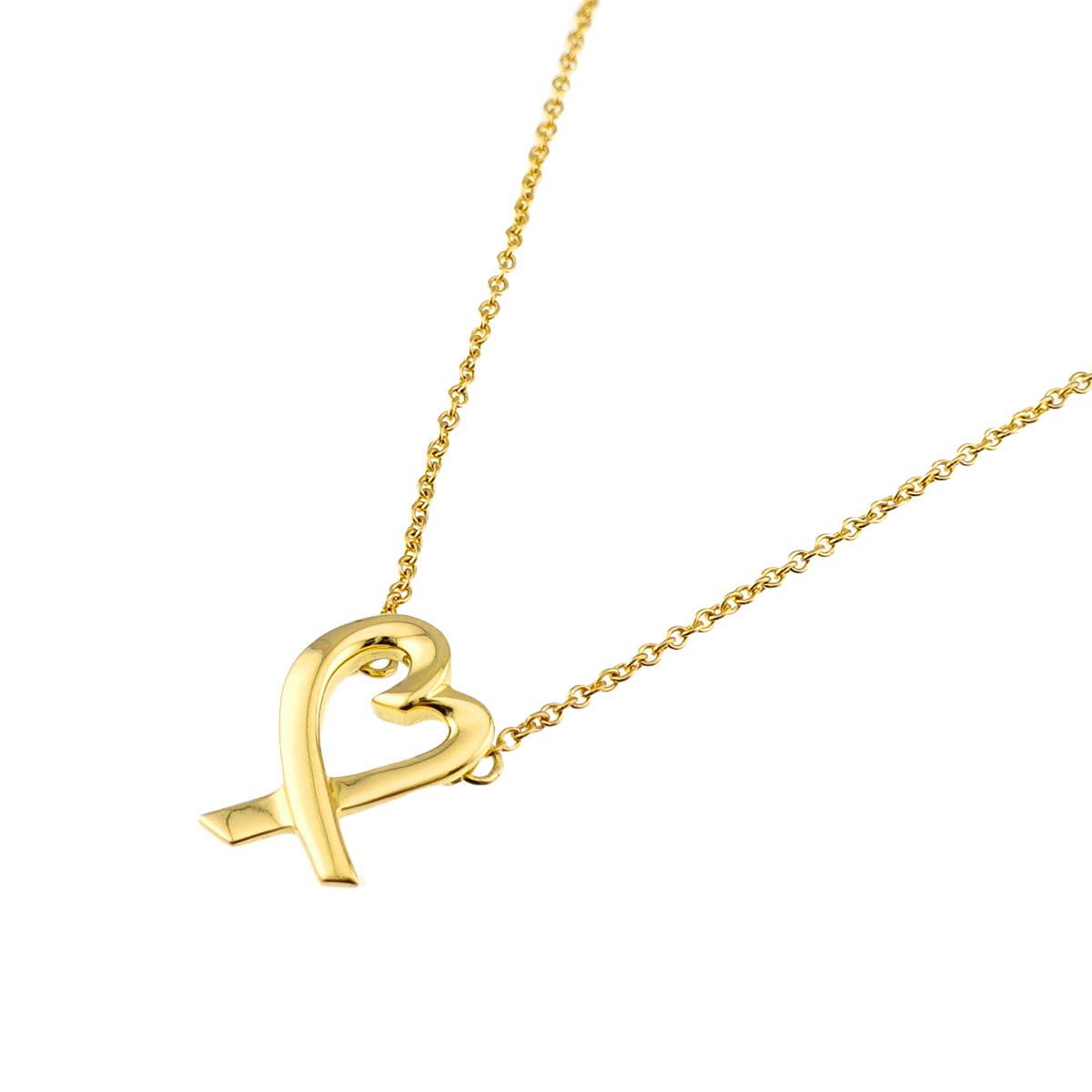 ティファニー TIFFANY&Co. ラビングハート ネックレス 41cm K18 YG イエローゴールド 750 Loving Heart Necklace 90329797 46,800円